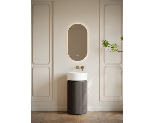 Тумба с раковиной AltroBagno Chia 450 Grey Oak/Matte White