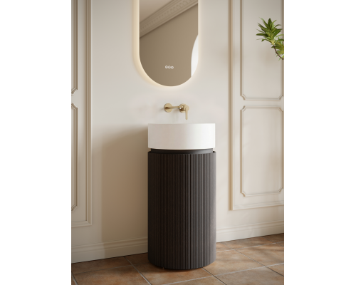 Тумба с раковиной AltroBagno Chia 450 Grey Oak/Matte White