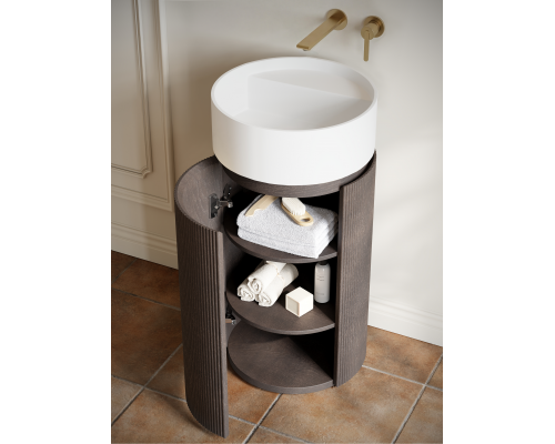 Тумба с раковиной AltroBagno Chia 450 Grey Oak/Matte White