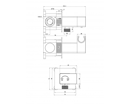 Встраиваемый гигиенический душ AltroBagno Universale 060152 MW