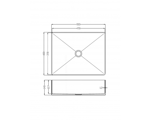 Раковина AltroBagno Accordo 001011 RaSp из нержавеющей стали