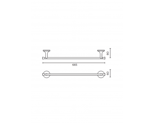 Полотенцедержатель 600 AltroBagno Corposo 081314 Gl