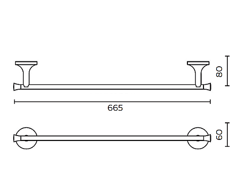 Полотенцедержатель 600 AltroBagno Corposo 081314 Or