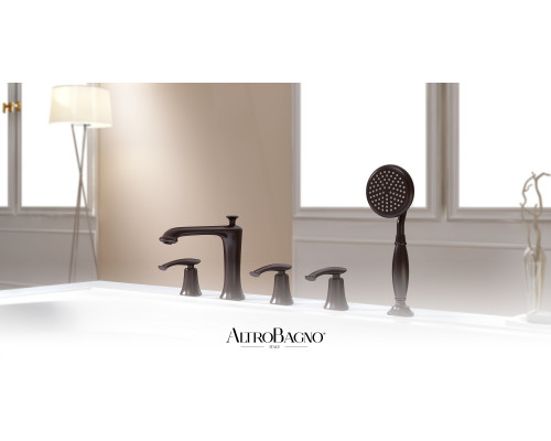 Смеситель на борт ванны с душем AltroBagno Beatrice 020105 BrNe