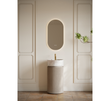 Тумба с раковиной AltroBagno Chia 450 Velet Beige Oak/Cararra White