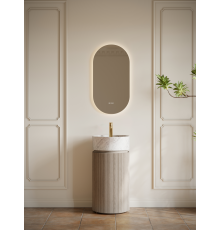 Тумба с раковиной AltroBagno Chia 450 Velet Beige Oak/Cararra White