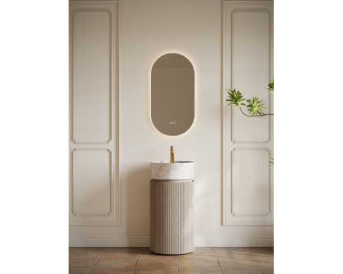 Тумба с раковиной AltroBagno Chia 450 Velet Beige Oak/Cararra White