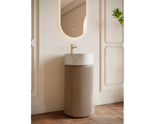 Тумба с раковиной AltroBagno Chia 450 Velet Beige Oak/Cararra White