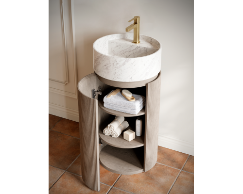 Тумба с раковиной AltroBagno Chia 450 Velet Beige Oak/Cararra White