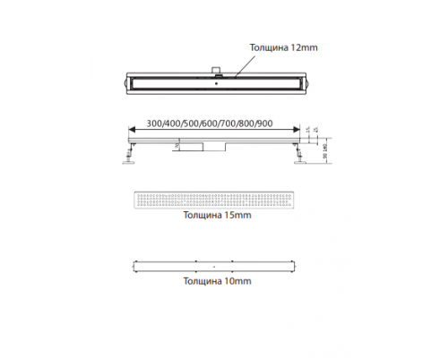 Душевой трап под плитку AltroBagno FD 071205 MB (50)