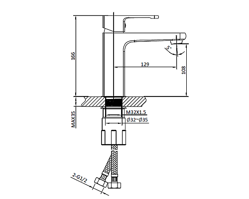 Смеситель для раковины AltroBagno Lamberto 0139 GrMt