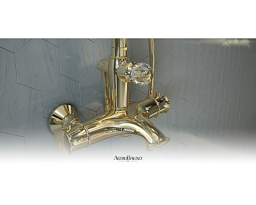 Душевая система с термостатом AltroBagno Beatrice 030408 Or Душевая система с термостатом AltroBagno Beatrice 030408 Or