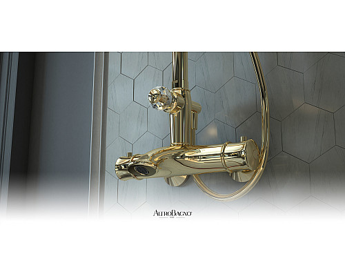 Душевая система с термостатом AltroBagno Beatrice 030408 Or Душевая система с термостатом AltroBagno Beatrice 030408 Or