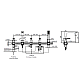Смеситель для ванны на 5 отверстий AltroBagno Aperto 020102 Cr