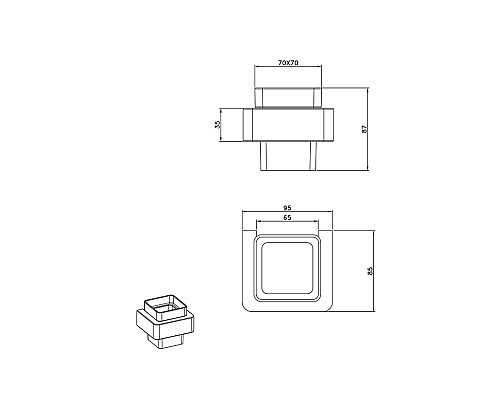 Стакан подвесной AltroBagno Aperto 080202 Cr