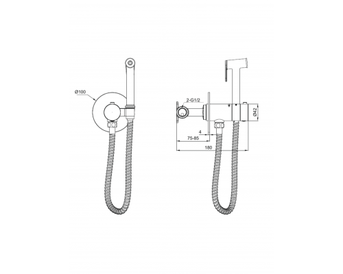 Гигиенический душ с термостатом AltroBagno Oggetto 060402 MB