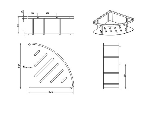 Полка AltroBagno B 082205 Cr