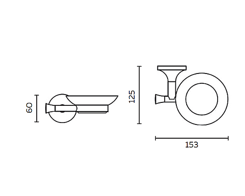 Мыльница подвесная AltroBagno Corposo 080714 Or