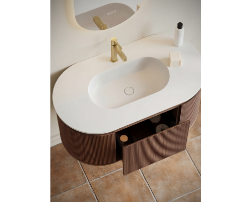 Тумба с раковиной AltroBagno Calenella 1000 Walnut/White