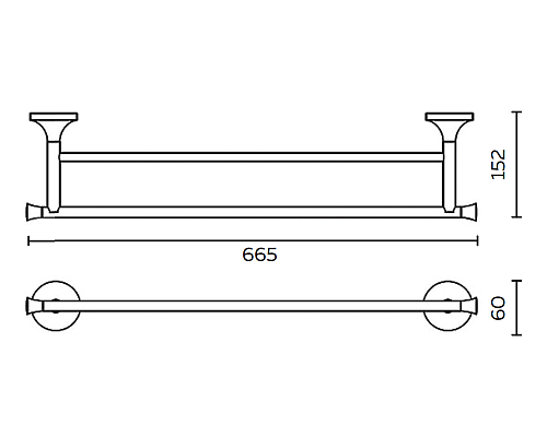 Полотенцедержатель AltroBagno Corposo 081407 Or