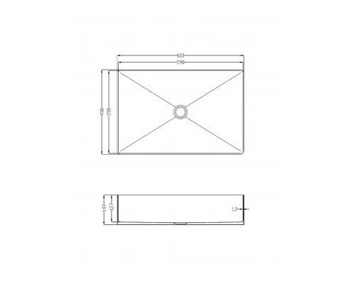 Раковина AltroBagno Solido 001022 MtGr из нержавеющей стали