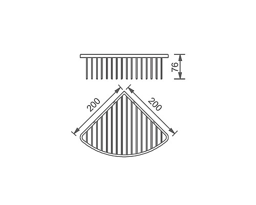 Полка для ванной угловая AltroBagno B 082203 Cr