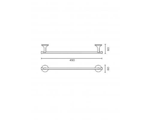 Полотенцедержатель 450 AltroBagno Corposo 081313 Gl