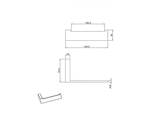Держатель для туалетной бумаги AltroBagno Aperto 080904 MB