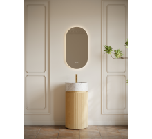 Тумба с раковиной AltroBagno Chia 450 Natural Oak/Cararra White