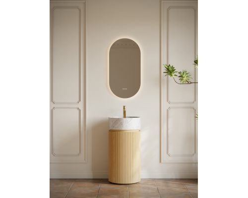 Тумба с раковиной AltroBagno Chia 450 Natural Oak/Cararra White