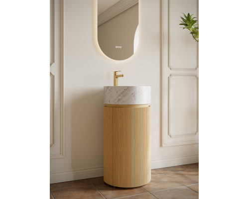 Тумба с раковиной AltroBagno Chia 450 Natural Oak/Cararra White