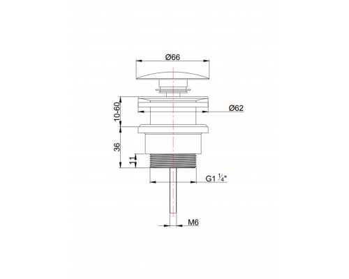 Донный клапан AltroBagno PU 070220U Gl