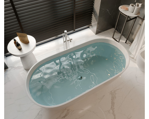 Ванна EDISS Арина 170/80/61 (Матовая) из литого мрамора, отдельностоящая