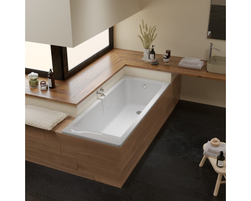 Ванна EDISS Элина 180/80 из литого мрамора, встраиваемая