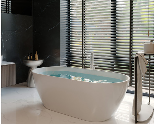 Ванна EDISS Арина 170/80/61 из литого мрамора, отдельностоящая