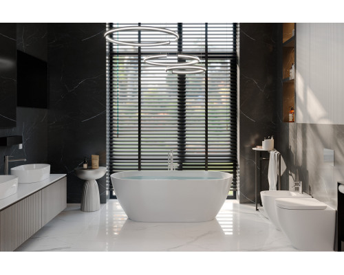 Ванна EDISS Арина 170/80/61 из литого мрамора, отдельностоящая