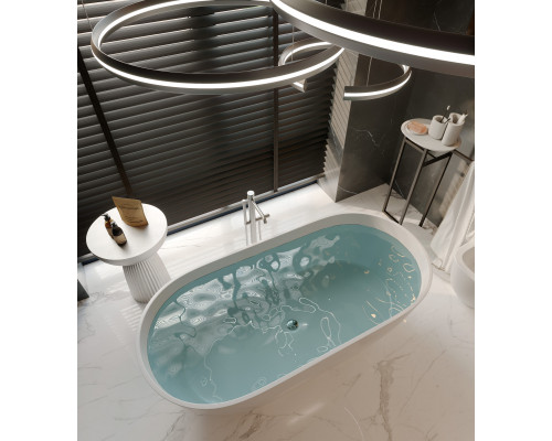 Ванна EDISS Арина 170/80/61 (Матовая) из литого мрамора, отдельностоящая