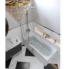 Ванна EDISS Элиза 180/80 из литого мрамора, встраиваемая