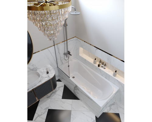 Ванна EDISS Элиза 180/80 из литого мрамора, встраиваемая