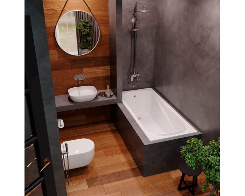 Ванна EDISS Элиза 170/75 из литого мрамора, встраиваемая