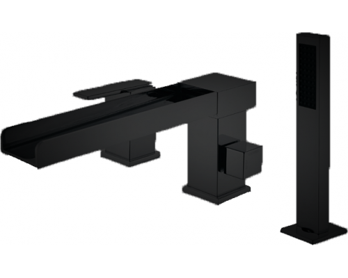 Смеситель на борт ванны Groсenberg GB6008-2 Черный матовый