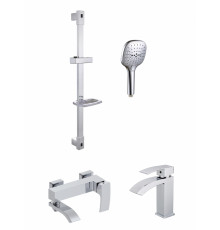 Набор для ванны 3 в 1 Grocenberg GB1007 Хром