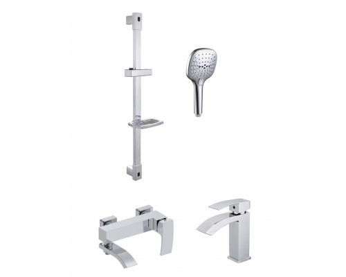 Набор для ванны 3 в 1 Grocenberg GB1007 Хром