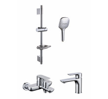 Набор для ванны 3 в 1 Grocenberg GB1009 Хром