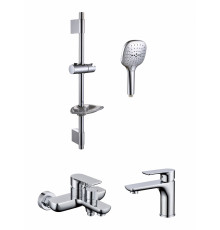 Набор для ванны 3 в 1 Grocenberg GB1009 Хром