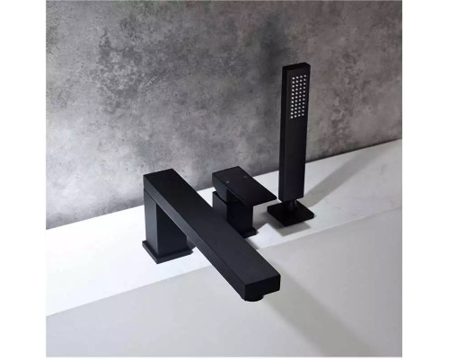 Смеситель на борт ванны Groсenberg GB6008 Черный матовый