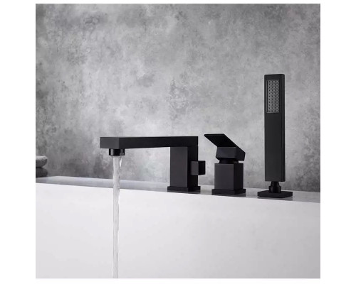 Смеситель на борт ванны Groсenberg GB6008 Черный матовый