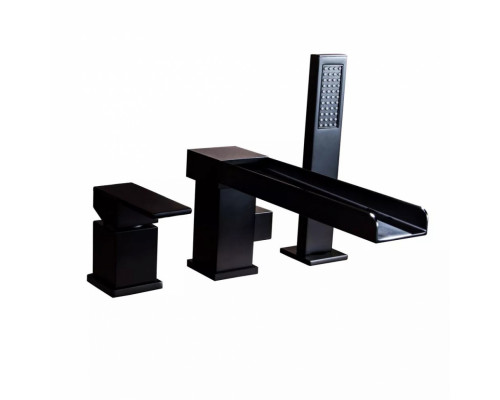 Смеситель на борт ванны Groсenberg GB6008-2 Черный матовый