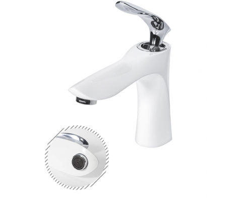 Cмеситель для раковины Grocenberg GB2001 Белый хром