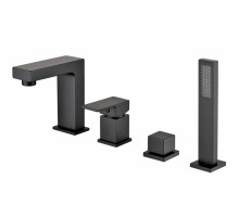 Смеситель на борт ванны Groсenberg GB6008-1 Черный матовый